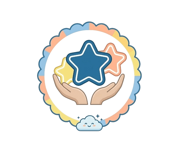 Hands holding stars representing encouragement and rewards