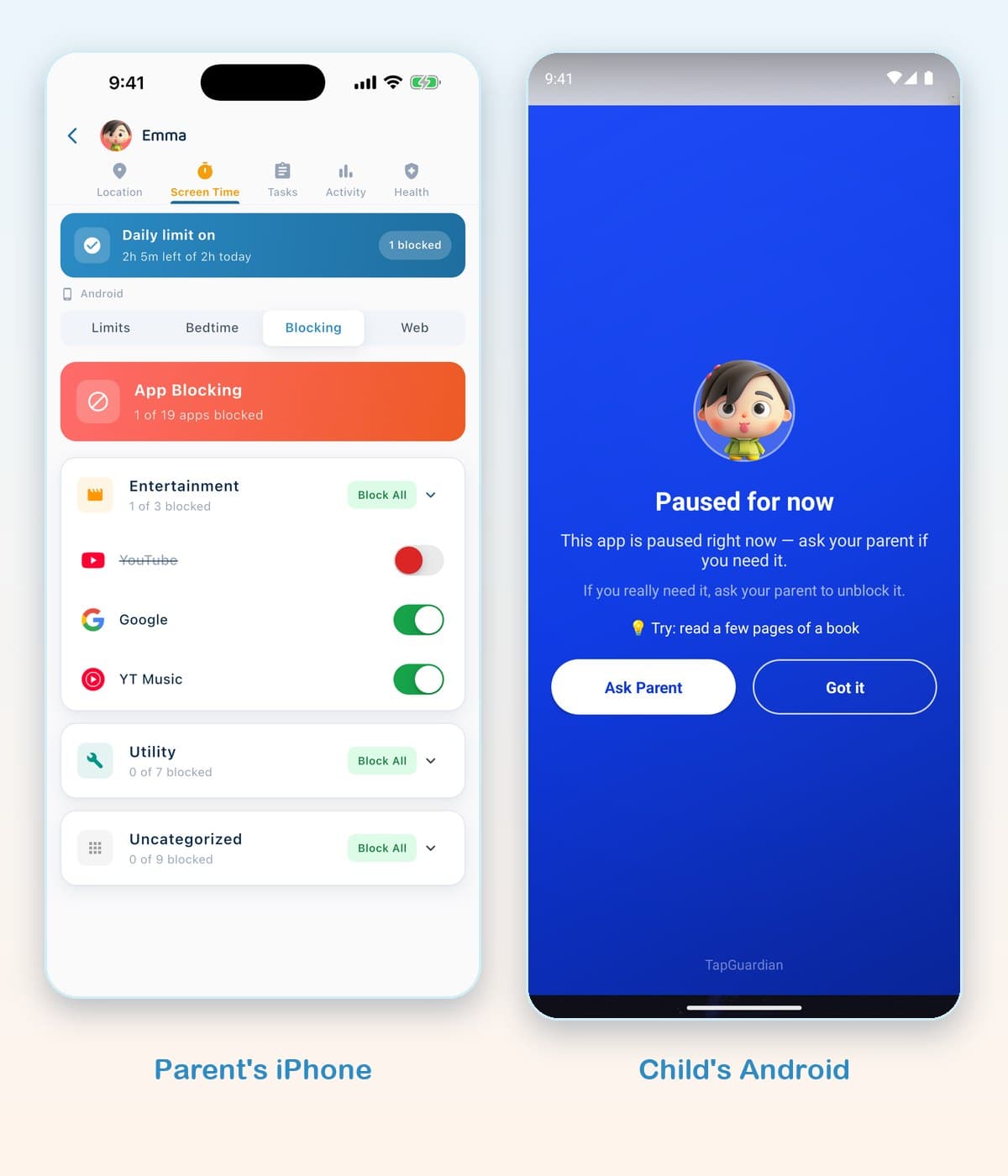Both phones: Pause an app right now (Android)