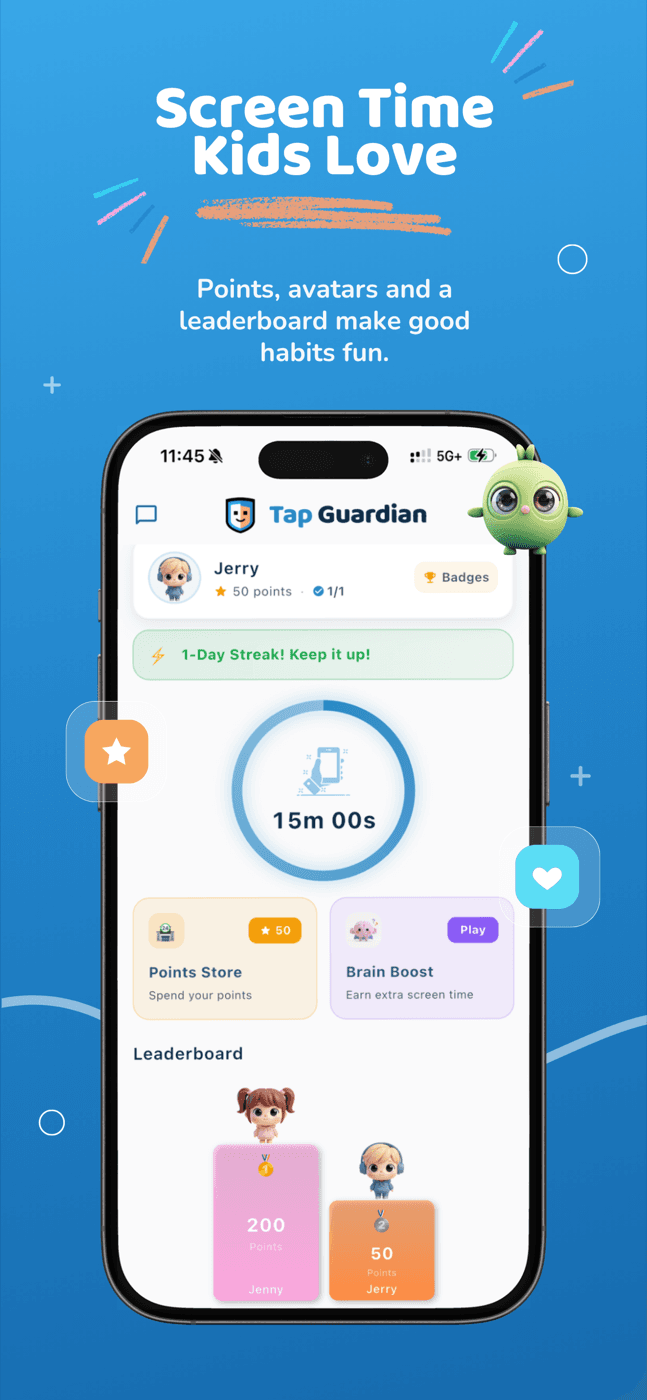 Child's phone: Kids see a countdown they can do something about